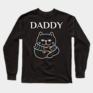 funny matching family cat design, daddy Long Sleeve T-Shirt